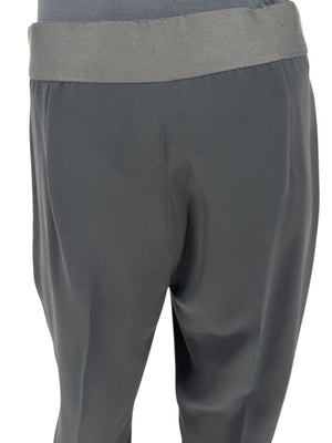 Max Mara Black Tailored Pants with Contrast Waistband – Size 14 (US)