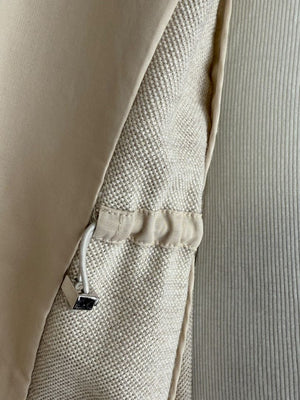 Akris Beige Open-Front Long Jacket – Size US 10