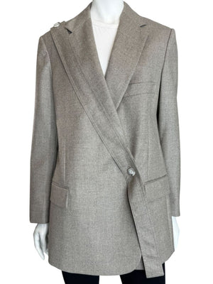 Stella McCartney Grey Wool Structured Blazer – Size IT 40