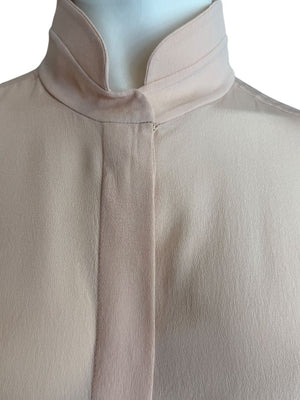 Chloé Soft Pink Silk High Neck Blouse – FR 40 (US 8)