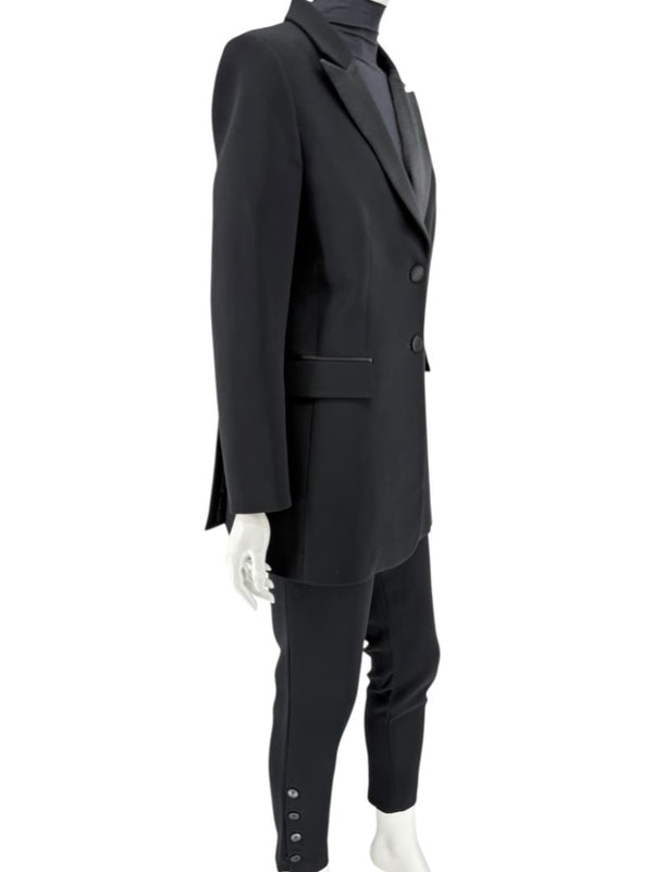 Altuzarra Black Satin-Lapel Tuxedo Blazer & Pants Set – Size IT 44 (US 10