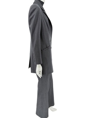 Pamella Roland Charcoal Grey Tailored Pantsuit – Large