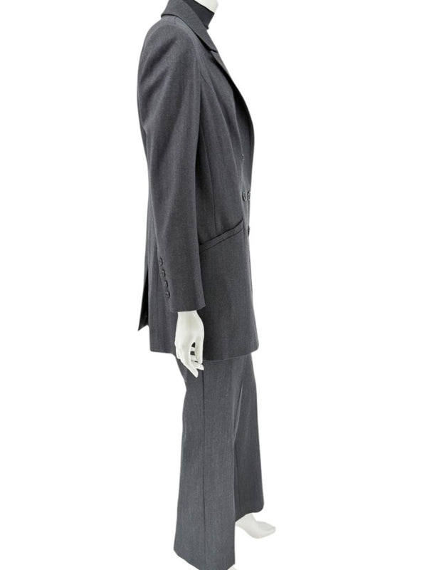 Pamella Roland Charcoal Grey Tailored Pantsuit – Large