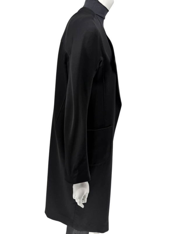 Pamella Roland Black Open-Front Longline Coat – Large