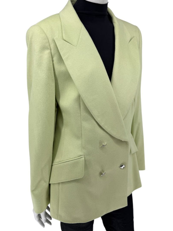 Escada Margaretha Ley Light Pistachio Double-Breasted Blazer – Size 44 (DE)