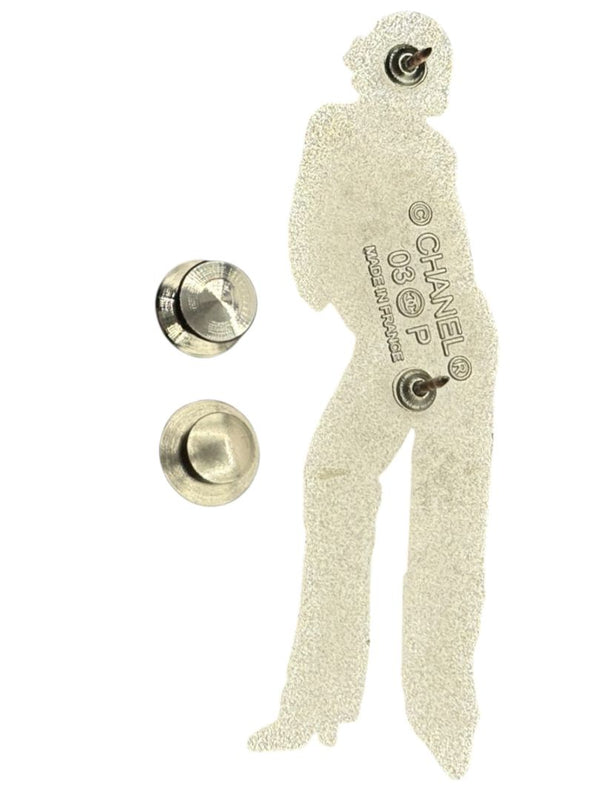 Chanel Black & Silver Silhouette Brooch – Spring 2003