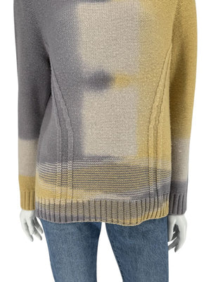 Lafayette 148 New York Wool-Cashmere Ombre Mock Neck Sweater – Size L