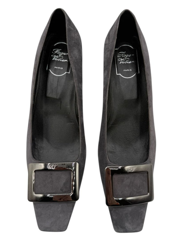 Roger Vivier “Belle Vivier” Grey Suede Pumps – Size 41
