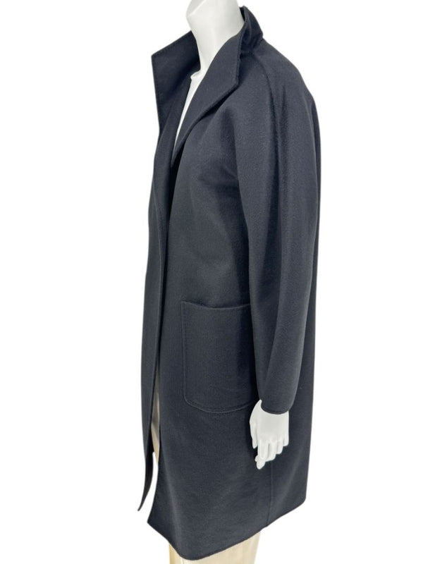 Max Mara Women’s Black 100% Wool “Cucito a Mano” Coat – Size 4