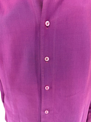 Craig Taylor Purple Egyptian Cotton Button-Front Blouse – Size XL