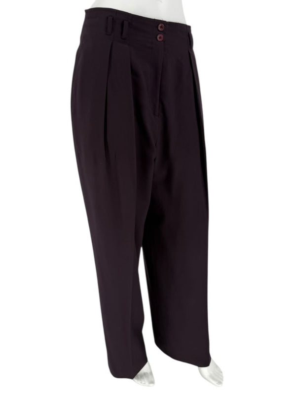 Ron Leal Aubergine Wool-Blend Two-Piece Set – Size 12