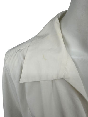 Chanel Ivory Zip-Front Cotton Blouse – Size 42