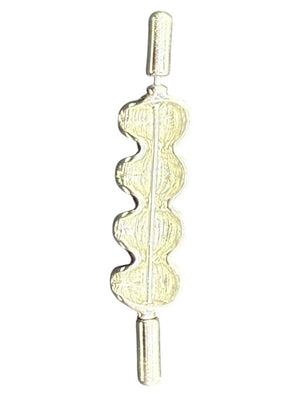 Unbranded Silver-Tone Four-Skull Tie Bar / Brooch – Excellent Preowned Condition