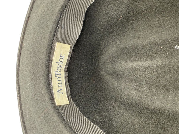 Ann Taylor Black Wool Fedora Hat