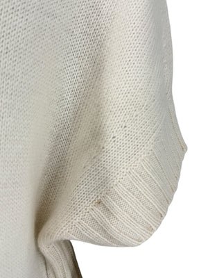 Loro Piana Ivory Cashmere & Silk Cowl-Neck Sweater – Size 44