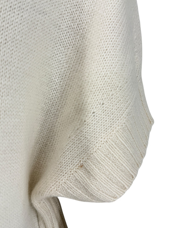 Loro Piana Ivory Cashmere & Silk Cowl-Neck Sweater – Size 44