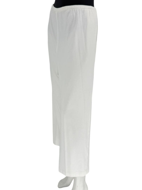 Shamask White Elastic-Waist Pants – Size 2X