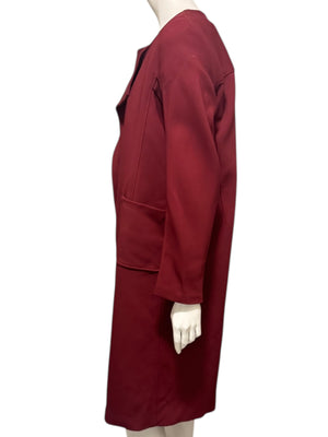 Pamella Roland Red Tailored Dress &amp; Jacket Set – L