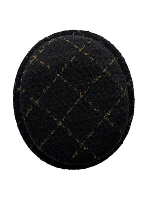 Chanel F/W 2016 Black/Gold Tweed Hat - NEW IN BOX w/Tags