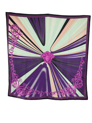 Versace 100% Silk Scarf - Medusa Logo