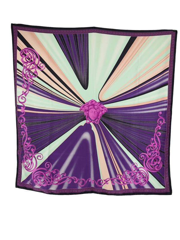 Versace 100% Silk Scarf - Medusa Logo