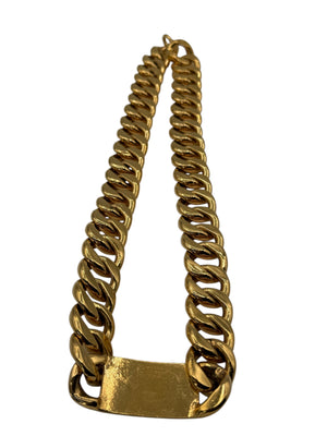 Chanel Gold Logo/Badge Oversized Chain Belt