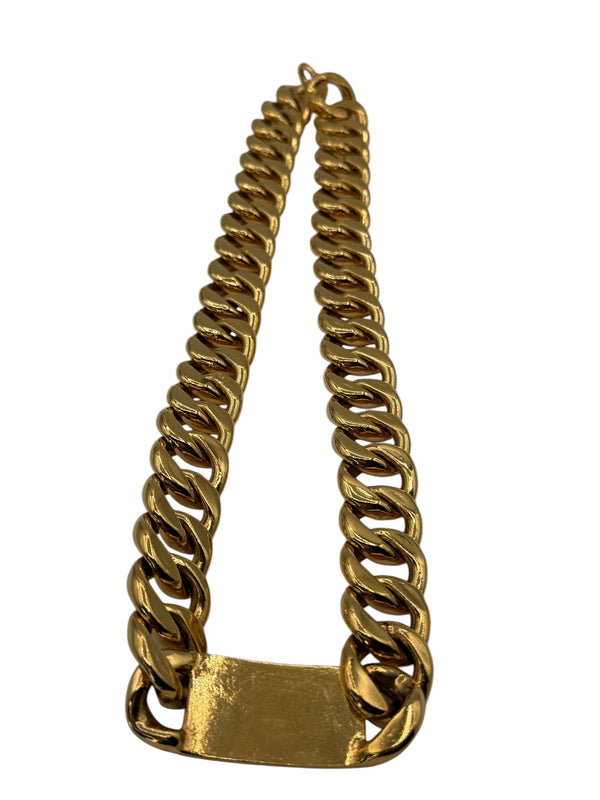 Chanel Gold Logo/Badge Oversized Chain Belt