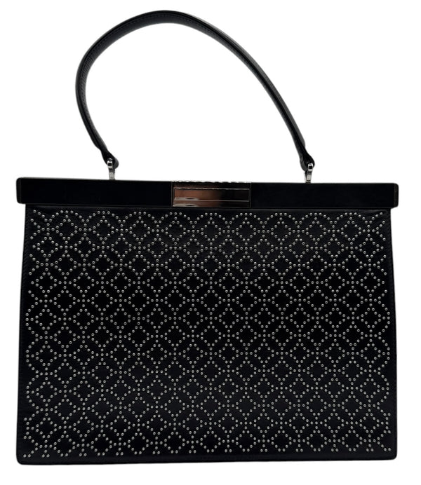 Alaia Large Cecile Studded Calf Leather Bag