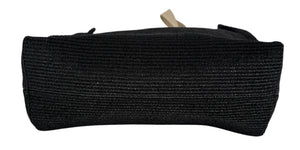 Marni Large Tote in Black raffia-effect fabric