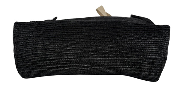 Marni Large Tote in Black raffia-effect fabric