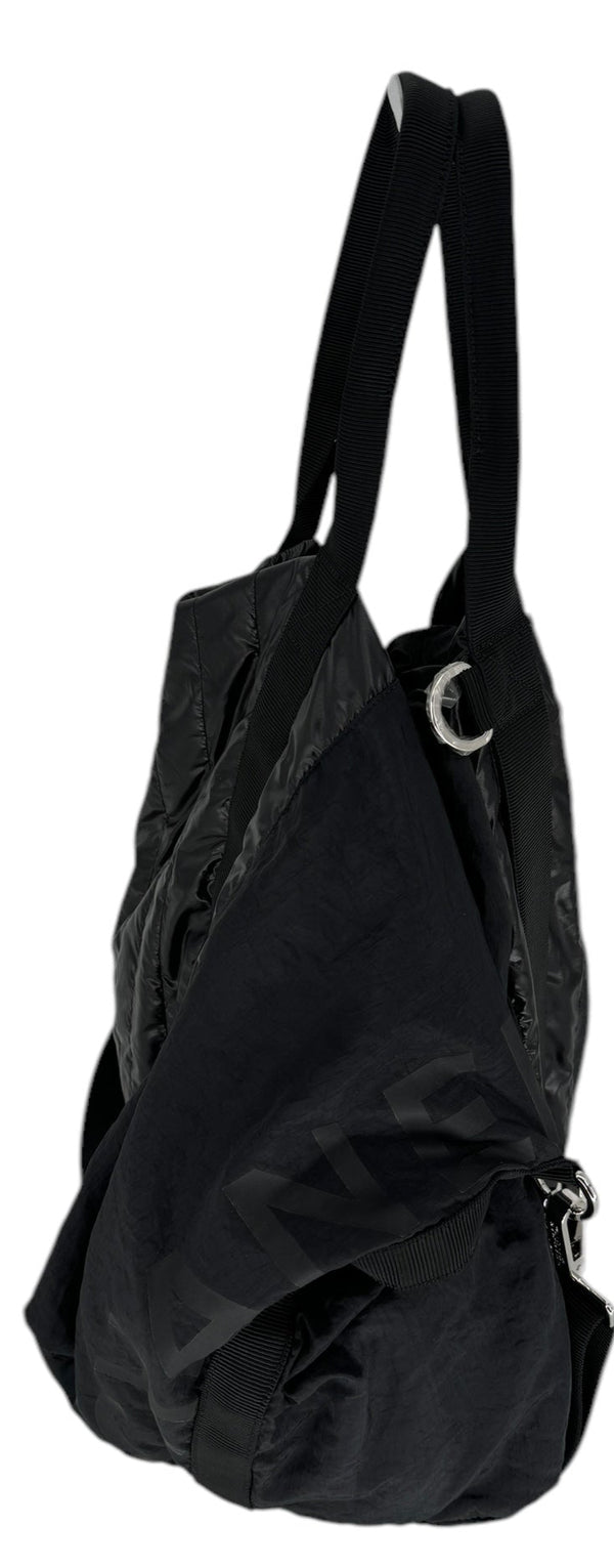 Chanel Black Slouchy Nylon Tote bag with Chain *Brand New*
