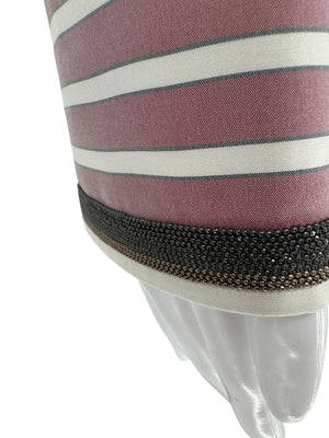 Brunello Cucinelli Silk NWT Striped Button-Up Shirt - Size L