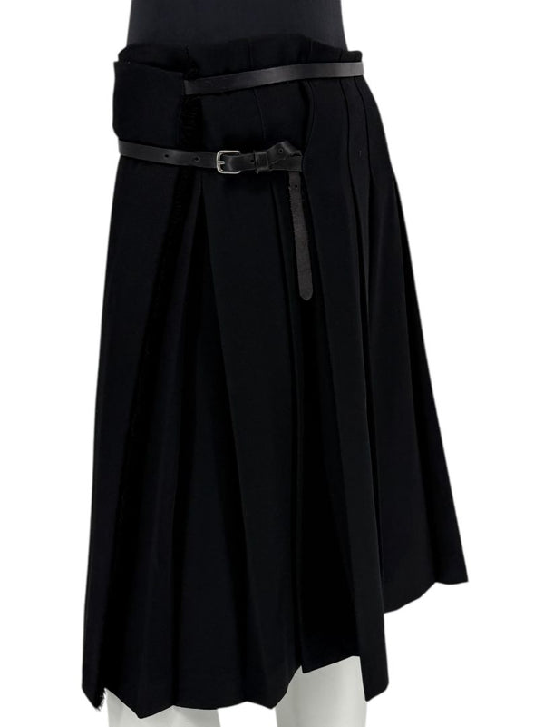 Burberry London Black Wool Kilt Skirt – Size US 12