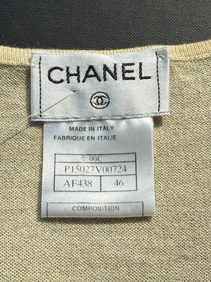Chanel Beige Cotton-Cashmere Twin Set – Size FR 46 (US 12)