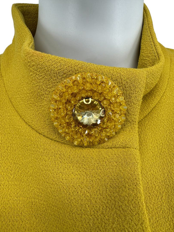 Pamella Roland Embellished Button Longline Jacket