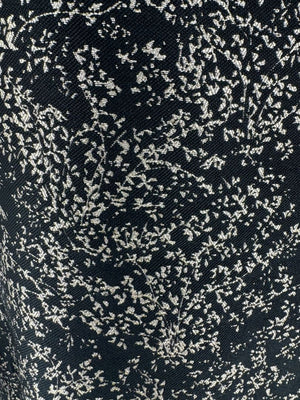 Pamella Roland Metallic Jacquard Sleeveless Dress with Beaded Neckline