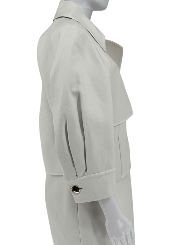 Akris 100 Years Ivory Cropped Jacket - US 8