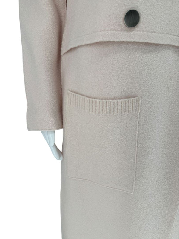 Proenza Schouler Pale Pink Double-Breasted Wool Coat - Small