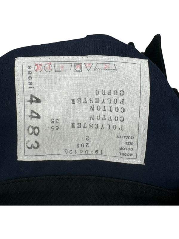 Sacai Pleated Insert Zip Shirt Dress - Size 2