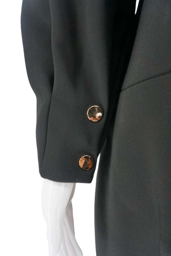 Pamella Roland Gold Button Cuff Shift Dress - Large