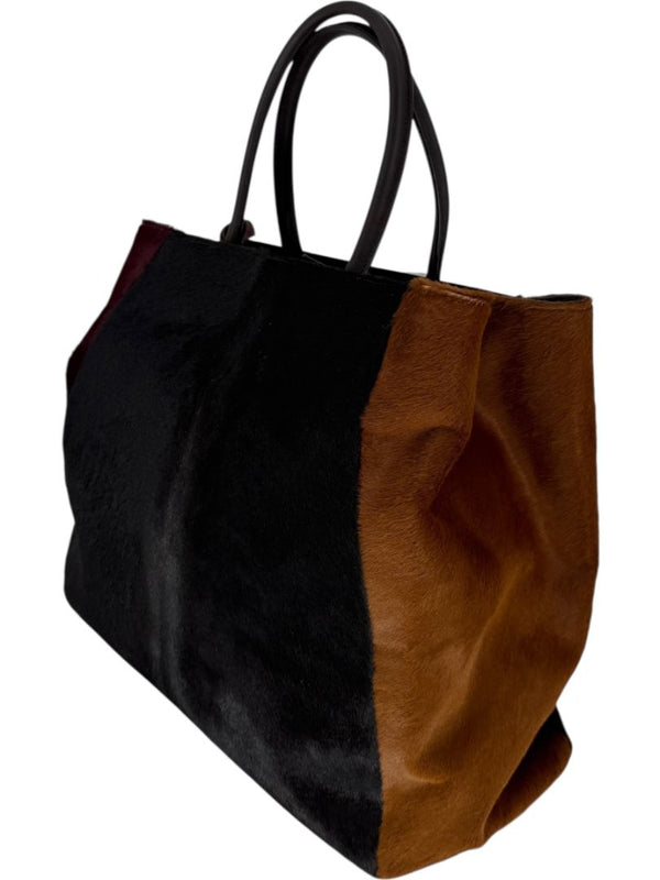 Fendi 2Jours Large Pony Hair Tote – Tricolor Calf Hair & Leather
