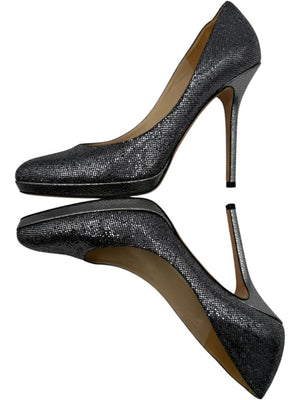 Jimmy Choo Black & Silver Glitter Dégradé Pumps – Size 39