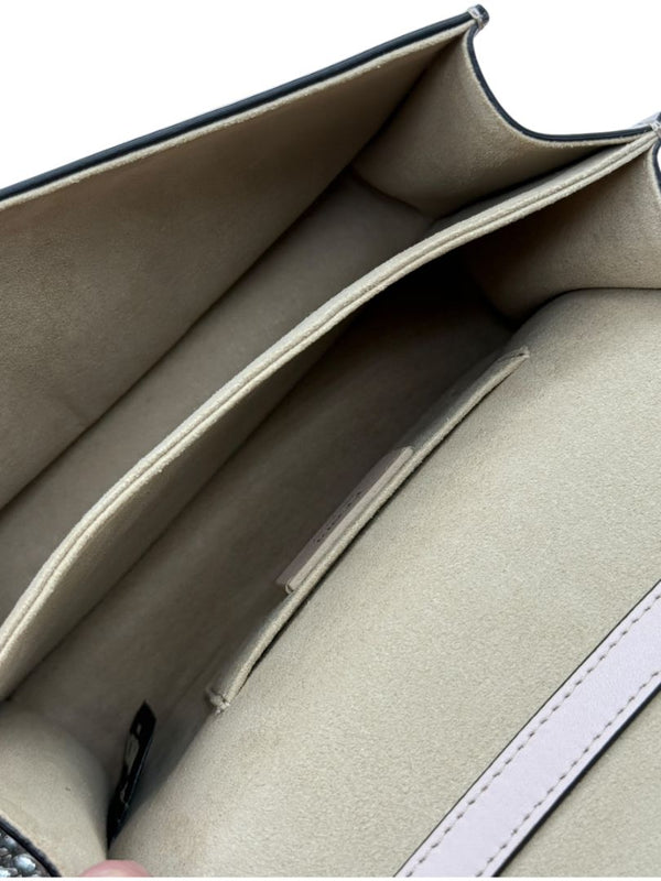 Fendi “Kan I” Small Scalloped Pearl Stud Shoulder Bag