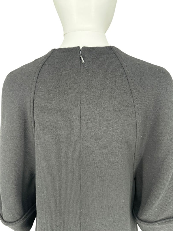 Lela Rose Black Wool-Blend Tie Sleeve Dress – Size 6