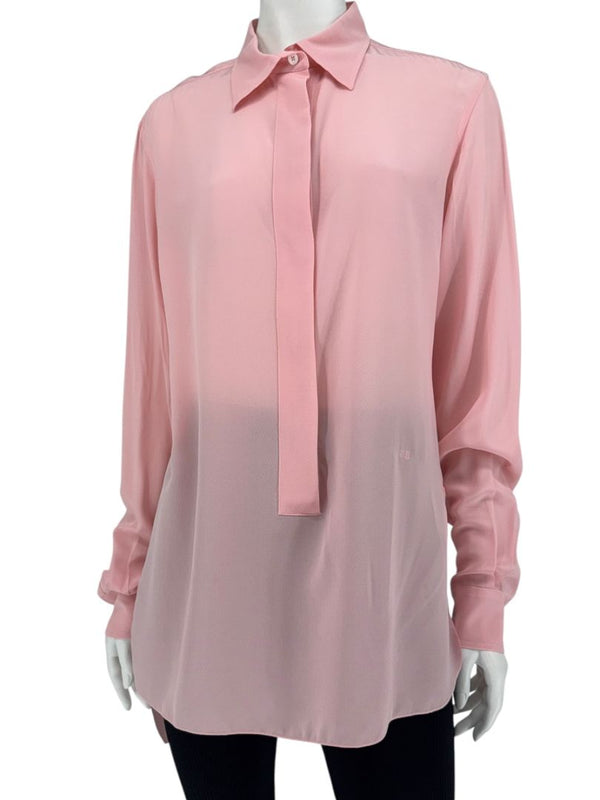 Victoria Beckham Rose Pink Silk Blouse – Size US 10 / UK 14