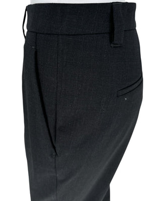 Brunello Cucinelli Charcoal Wool Tapered Trousers with MONILI Trim – Size IT 46 / US 10