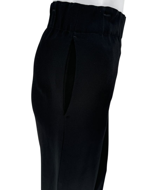 Gucci Black Viscose Wide-Leg Cropped Pants – Size 42