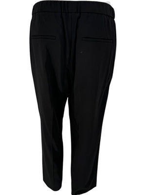 Brunello Cucinelli Black Tapered Pull-On Trousers with Side Pockets – Size US 8