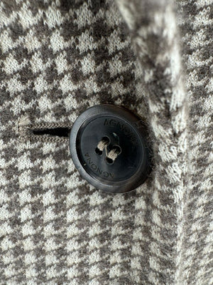 Agnona Houndstooth Belted Wool-Cashmere Trench Coat – Size IT 40