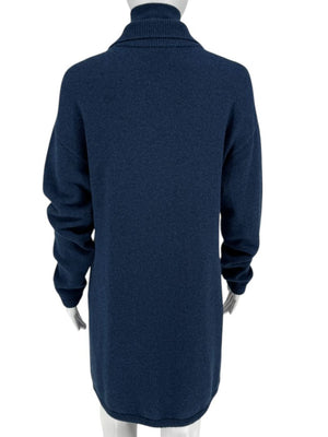 Akris Navy Zip-Front Cashmere Knit Dress – Size US 8 / FR 40